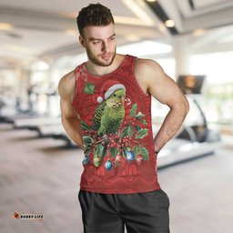 Aussie Green Budgerigar Men Tank Top Aboriginal Inspired Christmas LT9
