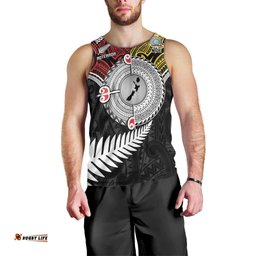 Aotearoa and Niue Mo Te Tiriti Men Tank Top New Zealand Honour The Treaty Ake!Ake!Ake! LT9