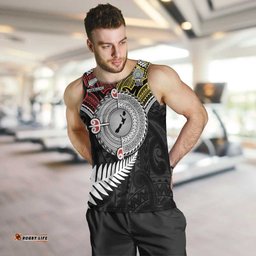 Aotearoa and Niue Mo Te Tiriti Men Tank Top New Zealand Honour The Treaty Ake!Ake!Ake! LT9