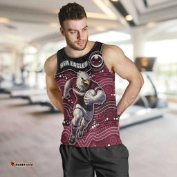 Custom Sea Eagles Men Tank Top Bird Mascot With Aboriginal Indigenous DT05