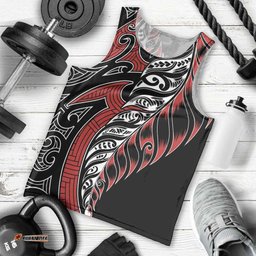 Koru Fern New Zealand Men Tank Top Maori Tribal Pattern LT9