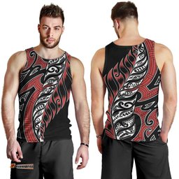 Koru Fern New Zealand Men Tank Top Maori Tribal Pattern LT9