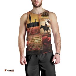 ANZAC Day Film Reel Lest We Forget Men Tank Top Australia NZ Memorial LT9