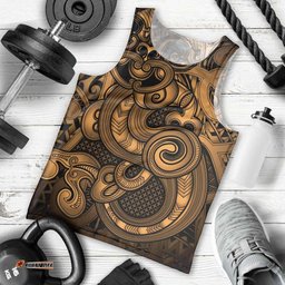 Aotearoa Maori Hei Tiki Men Tank Top Koura Kowhaiwhai Puhoro Motif LT9