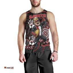 Custom Saints Football Men Tank Top Aboriginal Dot Art Pattern DT05