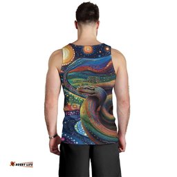 Aboriginal Dreamtime Rainbow Serpent Men Tank Top LT9