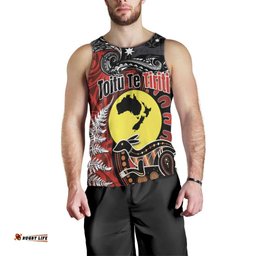 Aotearoa and Australia Toitu Te Tiriti Men Tank Top Honour the Treaty - Te Tiriti Is Us LT03