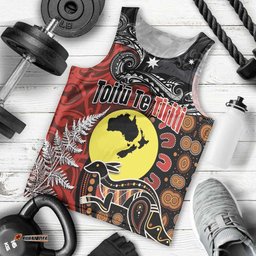 Aotearoa and Australia Toitu Te Tiriti Men Tank Top Honour the Treaty - Te Tiriti Is Us LT03
