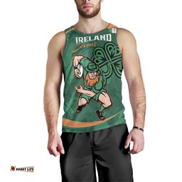 Custom Ireland Rugby Sevens Men Tank Top Go Champions Irish Shamrock LT14