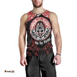 Aotearoa Toitu Te Tiriti Men Tank Top Haka Tiki Honour The Treaty LT14