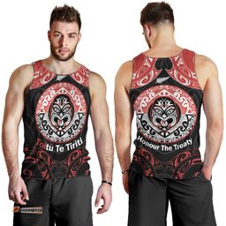 Aotearoa Toitu Te Tiriti Men Tank Top Haka Tiki Honour The Treaty LT14