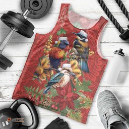 Aussie Native Bird Men Tank Top Aboriginal Inspired Christmas LT9