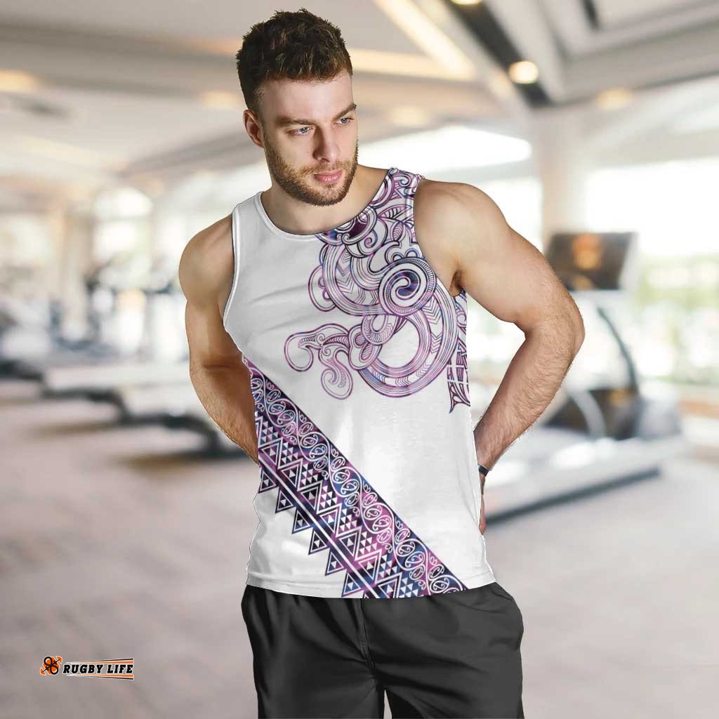 Mawhero Paua shell Kowhaiwhai Taniko Personalised Men Tank Top Taniwha Maori Tribal Style LT9