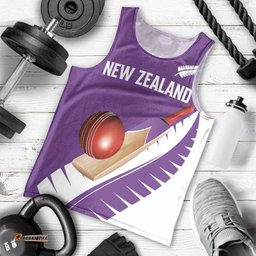Custom New Zealand Cricket Men Tank Top Kiwi Birds Haka Dance Purple Fern Sporty Style LT03