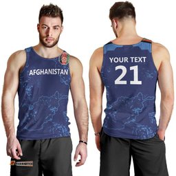 Afghan Atalans Cricket Custom Men Tank Top Afghanistan Map with Sporty Style LT9
