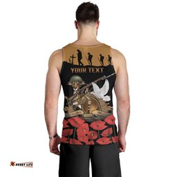 Australia ANZAC Day Personalised Men Tank Top Honouring The Animals That Served LT9