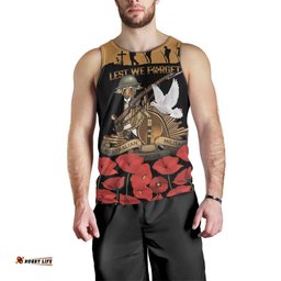 Australia ANZAC Day Personalised Men Tank Top Honouring The Animals That Served LT9