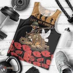 Australia ANZAC Day Personalised Men Tank Top Honouring The Animals That Served LT9
