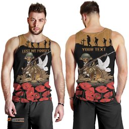 Australia ANZAC Day Personalised Men Tank Top Honouring The Animals That Served LT9