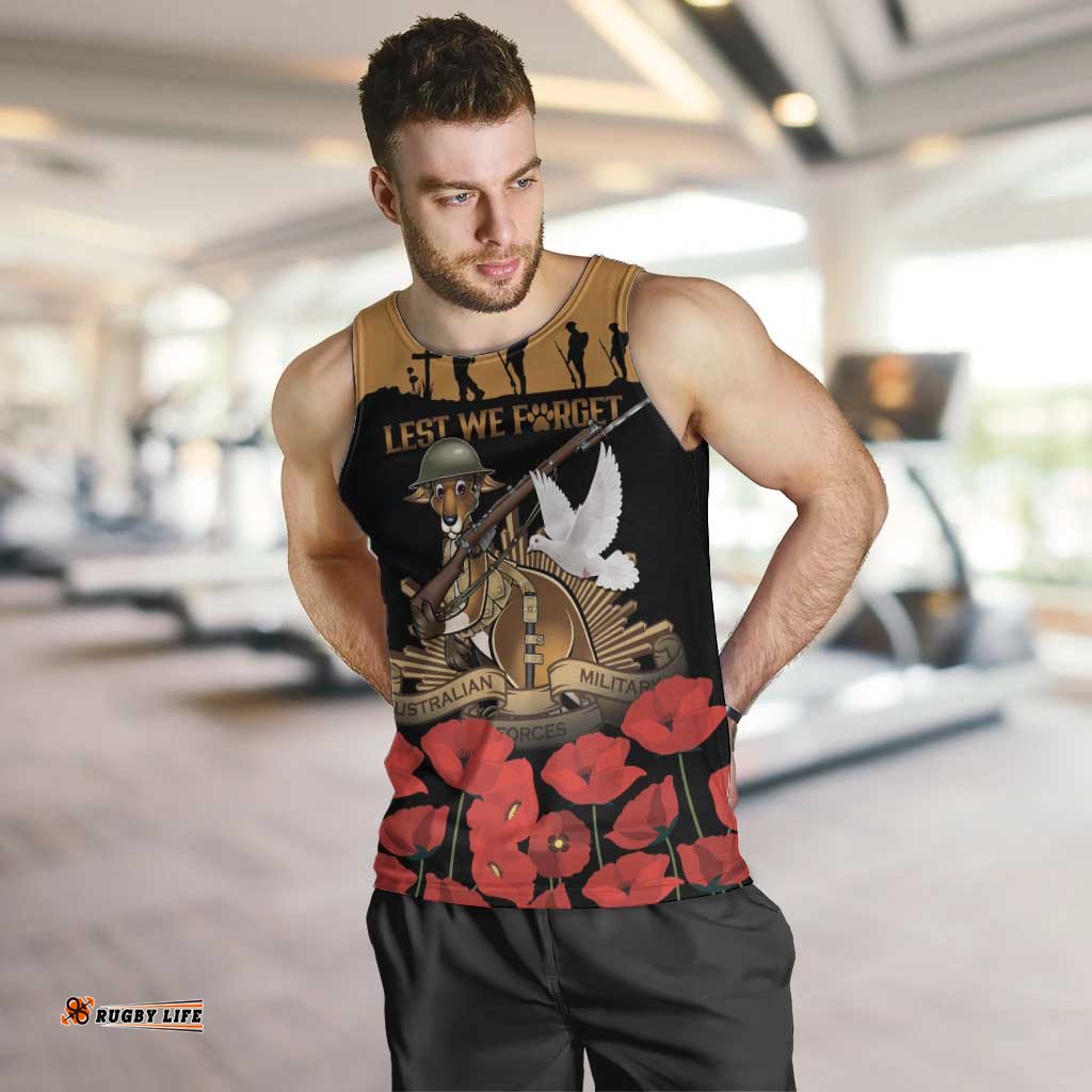 Australia ANZAC Day Personalised Men Tank Top Honouring The Animals That Served LT9