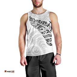 Aotearoa Personalized Lawn Bowls Maori Men Tank Top New Zealand White Tribal Silver Fern LT7