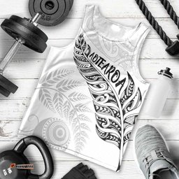 Aotearoa Personalized Lawn Bowls Maori Men Tank Top New Zealand White Tribal Silver Fern LT7
