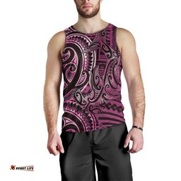 New Zealand Hammerhead Shark Men Tank Top Maori Haehae Mangopare Pink LT14