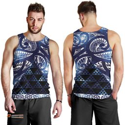 Matariki New Zealand Men Tank Top NZ Niho Taniwha Maori New Year Blue Galaxy LT14