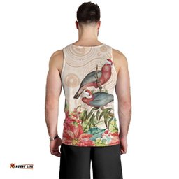 Merry Christmas Aussie Aboriginal Men Tank Top Rosebreasted Cockatoo Pastel LT7