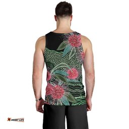 Australia Hakea Men Tank Top Aussie Native Flowers Indigenous Art LT14