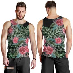 Australia Hakea Men Tank Top Aussie Native Flowers Indigenous Art LT14