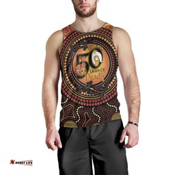 NAIDOC Week 2026 Personalised Men Tank Top 50 Years of Deadly Lizard Kangaroo Aboriginal Art LT14