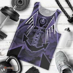 Custom Fremantle Football Men Tank Top Dockers Anchor Sporty Style DT05