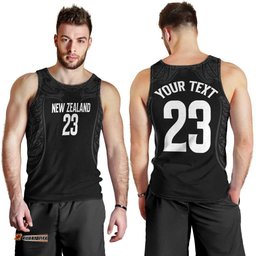 New Zealand Basketball Ta Moko Tribal Custom Men Tank Top LT03