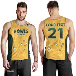 Australian Lawn Bowls Custom Men Tank Top Aussie Minimalist Style LT9