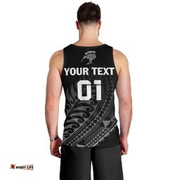 Custom New Zealand Cricket Men Tank Top Maori Kiwi Black Fern LT01