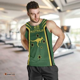 Australia Day 26 January Personalised Men Tank Top With National Color LT9