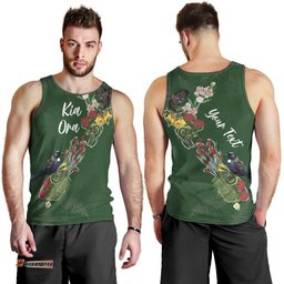 Kia Ora New Zealand Floral Personalized Men Tank Top Sage Green LT7