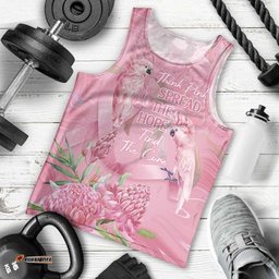 Australia Breast Cancer Awareness Men Tank Top Think Pink Cockatoos Ribbon LT14