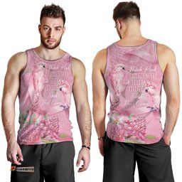 Australia Breast Cancer Awareness Men Tank Top Think Pink Cockatoos Ribbon LT14