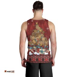Funny Kiwi Bird Xmas Tree Men Tank Top New Zealand Tribal Christmas Spirit LT9