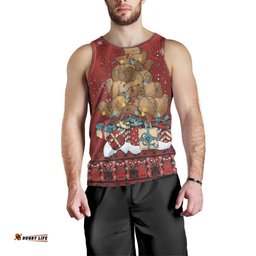 Funny Kiwi Bird Xmas Tree Men Tank Top New Zealand Tribal Christmas Spirit LT9