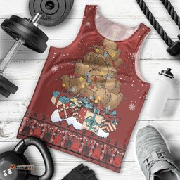 Funny Kiwi Bird Xmas Tree Men Tank Top New Zealand Tribal Christmas Spirit LT9