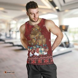 Funny Kiwi Bird Xmas Tree Men Tank Top New Zealand Tribal Christmas Spirit LT9