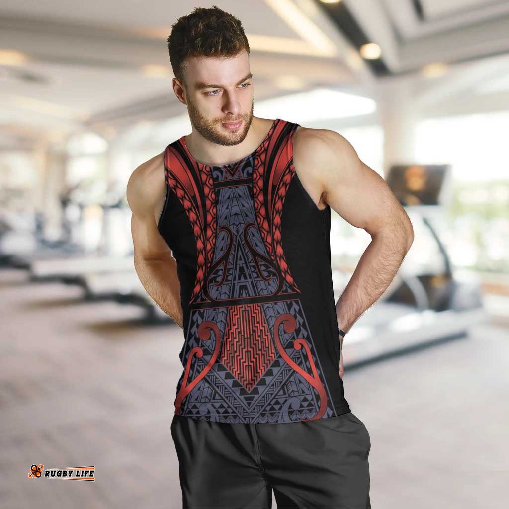 Custom New Zealand Men Tank Top Maori Kiwiana Pattern Tukutuku Motif LT9