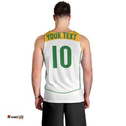 Custom Australia Football Men Tank Top Aboriginal Pattern Sporty Style-White Color LT03