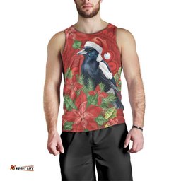 Australian Magpie Men Tank Top Aboriginal Inspired Christmas LT9