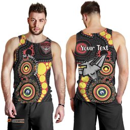 Essendon Bombers NAIDOC Week 2026 Personalised Men Tank Top 50 Years of Deadly Aboriginal Art LT14