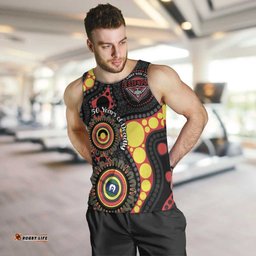 Essendon Bombers NAIDOC Week 2026 Personalised Men Tank Top 50 Years of Deadly Aboriginal Art LT14