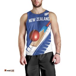 Custom New Zealand Cricket Men Tank Top Kiwi Birds Haka Dance Blue Fern Sporty Style LT03
